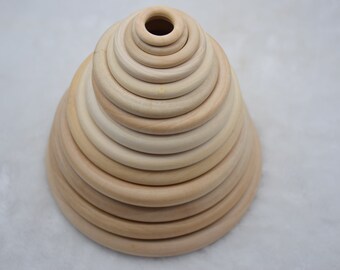 Uxcell 6-Pack Unfinished Wooden Bangle Bracelets - 83mm Diameter, For Macrame, Crafts, DIY - View #10