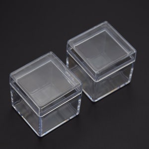 Pequeñas cajas de plástico transparente cajas de visualización, fundas  transparentes, caja de plástico transparente, cajas de terrario del sistema  Eco Conjunto de 12 PCS -  México