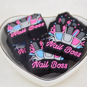 Nail Boss Silicone Beads,Silicone Focal Beads,Charms Beads,Crafting Supplies,Beading Supplies,Wholesale Beads,Bulk Beads DIY