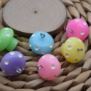 10 Resin Pilz Charms Ohrring Halskette Armband Perlen Anhänger DIY Schmuck Niedlich Decoden Pilz Cabochon Schlüsselanhänger Zubehör 18x18mm