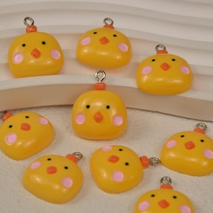 Resin Chick Chicken Pendants,Plastic Gift Charm,DIY Jewelry Accessories,Keychain Earring Necklace Bracelet Decor,Embellishments,Ornaments