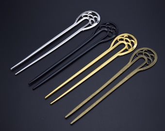 1Piece Metal Hair Sticks,Patten Hair Sticks,Simple Hair Pins,Metal Hair Pins,Metal Hair Picks ,Metal Hair Clips,16cm length