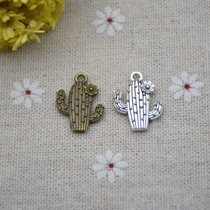 12 Kaktus Charm Anhänger,Saguaro Kaktus Wüste Ornament Halskette Charm,Schmuck Charm,Schmuck Anhänger,20x16mm
