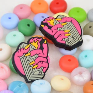 Contas de silicone de dinheiro de caveira, contas focais de silicone, contas de amuletos, suprimentos para artesanato, suprimentos para contas, contas de atacado, contas a granel faça você mesmo