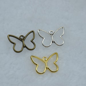 Butterfly Pendant,Insect Charm,Jewelry Making Supplies,Necklace Earring Bracelet Accessory,Decoration Crafts,Metal Alloy Findings