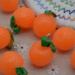 10 Cabochon in resina Arancio Frutta Cabochons Charms Fai da te Artigianato Decorazione Accessorio Scrapbooking Cab Cameo Gioielli Fare 28x20mm