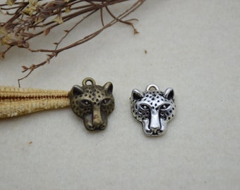 12 leopard charm pendant,animal ornament necklace charm,jewelry charm,jewelry pendant,20x15mm