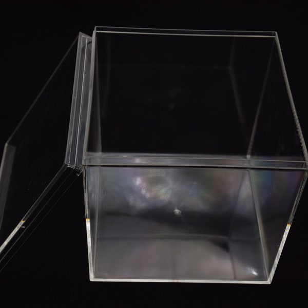 1Pieces 120mmx120mmx120mm square clear plastic box,transparent ps box with lid,clear box container,plastic cases AB149