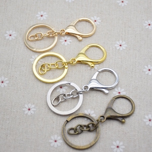 5 keychain with lobster clasp,key ring with clasp,keychain hook,split ring,key holder,clasp clip,key ring clasp,charms keychain