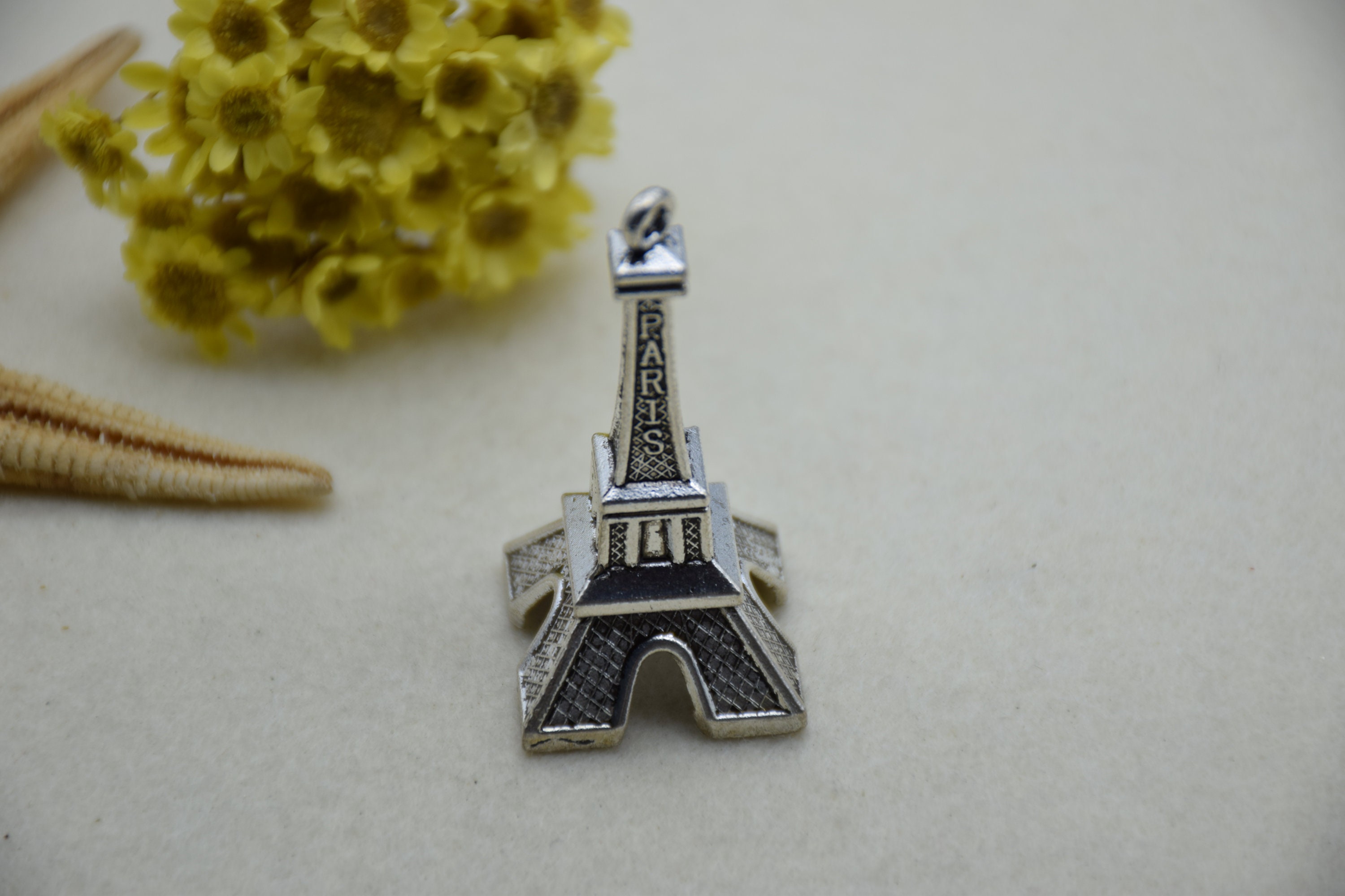 6 Eiffel Tower Charm Pendantparis Tower Ornament Necklace Etsy UK
