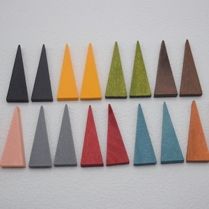 Triangle Wooden Earring,Unfinished Wood Cutout Earring,Painted Wooden Drop Charm,Natural Wood Bead Charm,Geometric Wood Dangle,Jewelry Craft