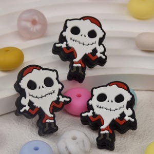 Halloween Skeleton Spooky Skull Silicone Focus Beads,Focal Beads,Loose Pen Beads,Crafting Supplies,Beading Supplies,Wholesale Beads DIY