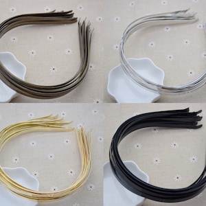 10 metal headband with bent end,3mm metal headband,blank headband,metal hair band,simple headband,plain headband,DIY hair accessories