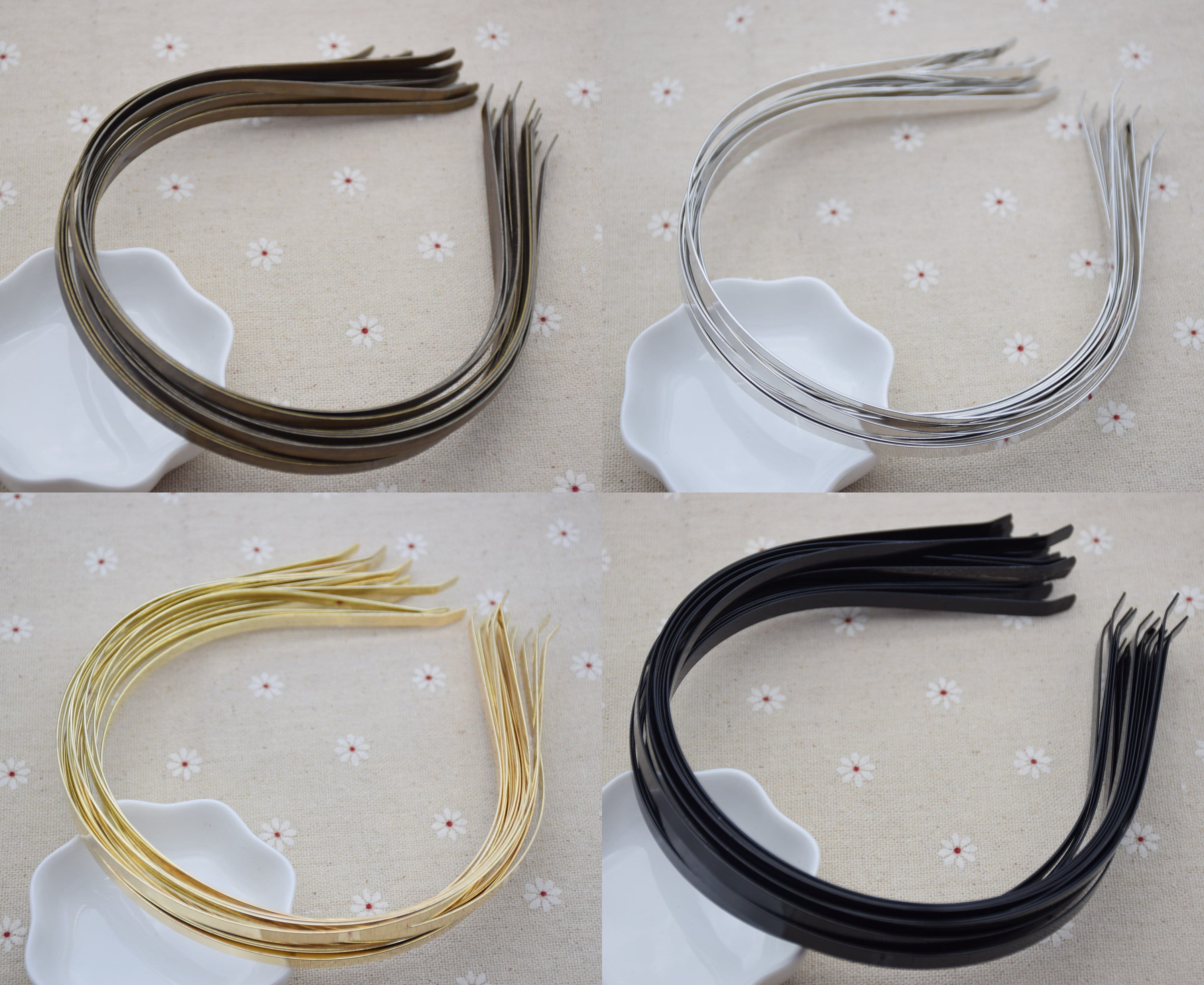 10 metal headband with bent end3mm metal headbandblank Etsy