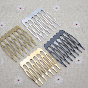 10 metal hair combs,wedding bridal combs,hair clip accessory,7 teeth comb,3.8cm(H)x4.0cm(L)