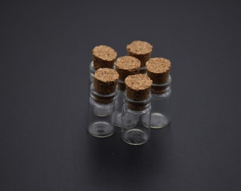 50 stuks 0,5 ml lege heldere glazen flessen met kurken, transparante flesjes potten containers, wensbericht flessen bruiloft decoratie geschenken