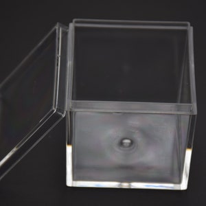 2Pieces 45mmx45mmx45mm square clear plastic box,transparent ps box with lid,clear box container,plastic cases AB151