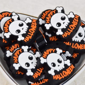 Halloween Skeleton Skull Head Silicone Beads,Silicone Focal Beads,Charms Beads,Crafting Supplies,Beading Supplies,Wholesale Beads,Bulk Beads