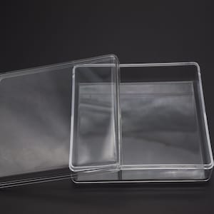 2 Stück 105mmx105mmx30mm quadratische klare Kunststoffbox,transparente PS-Box mit Deckel,klare Box-Behälter,Kunststoffkoffer AB96