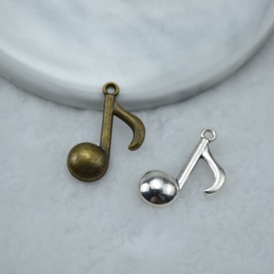 Music Note Musical Note Pendant,Earring Necklace Charm,DIY Jewelry Supply,Metal Crafts,26mmx18mm