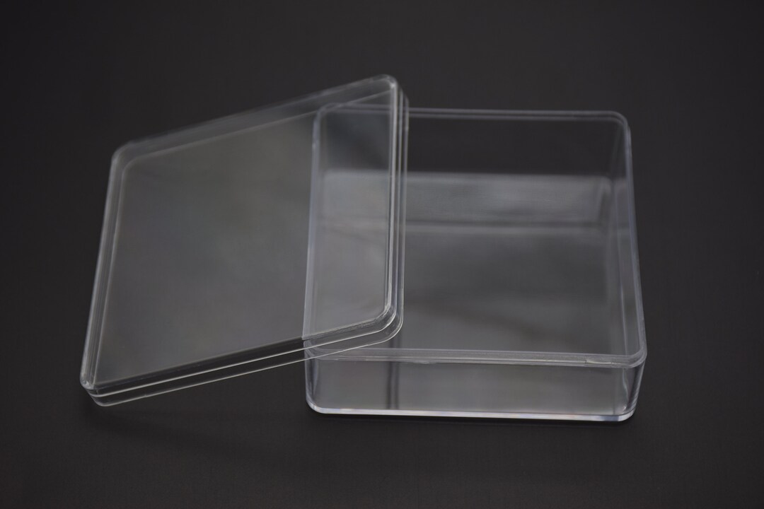Square Box Transparent 2pieces 75mmx75mmx28mm Square Clear Plastic Box,transparent Ps Box With ...