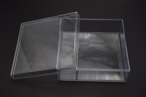 1Pieces 125mmx125mmx50mm square clear plastic box transparent ps box with lid clear box container plastic cases AB101