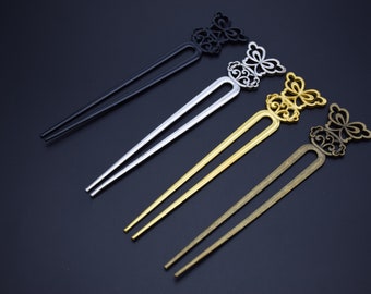 1Piece Metalen Haar Sticks, Eenvoudige Haar Sticks, Gepatineerde Haar Pinnen, Metalen Haar Pinnen, Metalen Haar Picks, Metalen Haar Clips, 15.5cm lengte