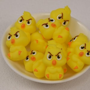 3D Angery Chick Chicken Silicone Focus Beads,Animal Focal Beads,Loose Pen Beads,Crafting Beading Supplies,Wholesale Beads,Bulk Beads DIY