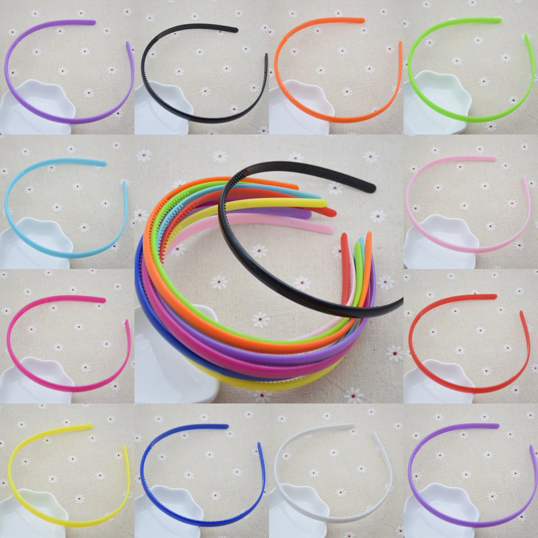 50pcs 8mm Plastic Headband Core Blank,plastic Hair Bands With Teeth,diy
