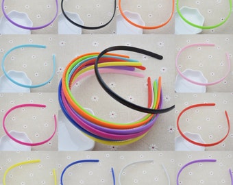 50Pcs 8mm plastic headband core blank,plastic hair bands with teeth,DIY head craft,hair accessory