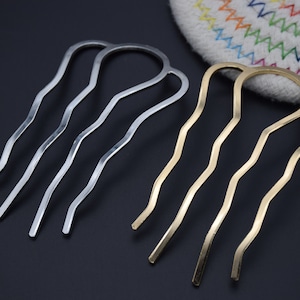 5 metal hair combs,wire combs,wedding bridal combs,hair fork pin,hair pick stick,hair accessory,head supplies,DIY combs,8.8cmx5.0cm(4 teeth)