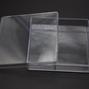 Caja de plástico transparente cuadrada de 2 piezas de 120mm x 120mm x 30mm, caja ps transparente con tapa, contenedor de caja transparente, cajas de plástico AB100