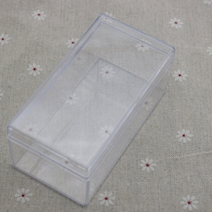 Boîte rectangulaire en plastique transparent, 2 pièces, 105mm x 55mm x 45mm, boîte ps transparente avec couvercle, conteneur transparent, boîtiers en plastique AB113