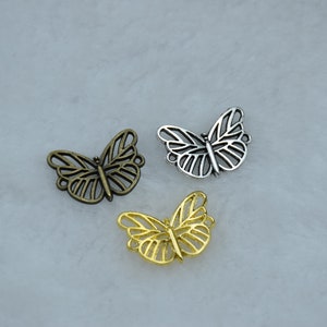 Butterfly Pendant,Insect Charm,Jewelry Making Supplies,Necklace Earring Bracelet Accessory,Decoration Crafts,Metal Alloy Findings