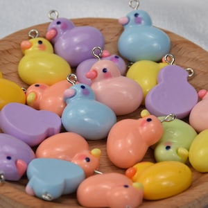 Resin Duck Pendants,Plastic Animal Gift Charm,DIY Jewelry Accessories,Keychain Earring Necklace Bracelet Decor,Embellishments,Ornaments