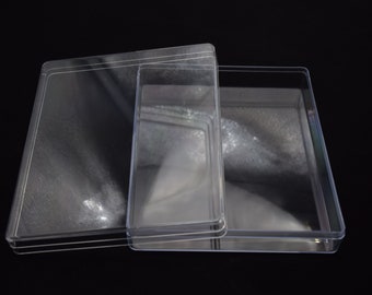 2Pieces 160mmx135mmx35mm rectangle clear plastic box,transparent ps box with lid,clear box container,plastic cases AB140