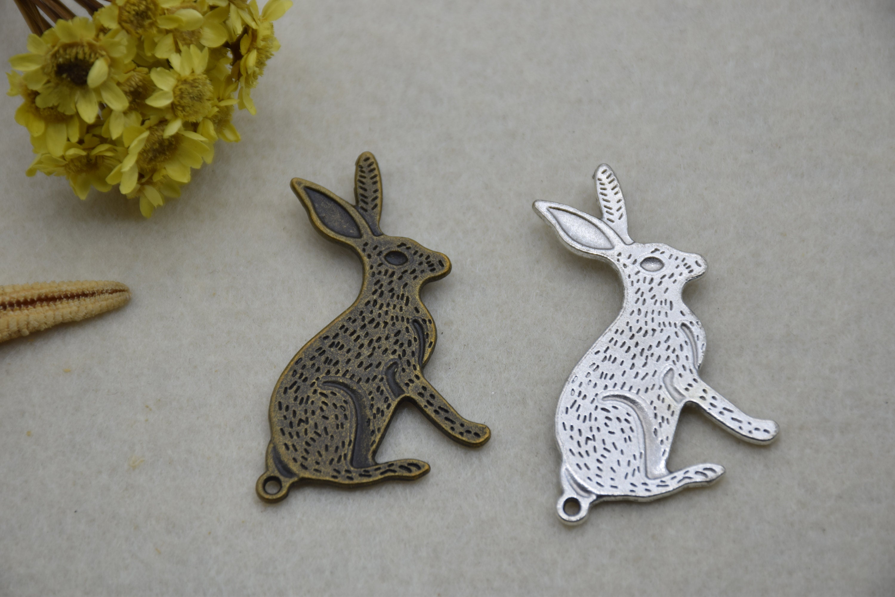 12 Rabbit Charm Pendantbunny Animal Ornament Necklace Etsy UK