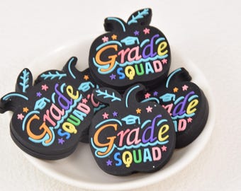 Grade Squad Apfel Silikon Fokus Perlen, Akademische Kappe Fokal Perlen, Abschluss Hut Lose Stift Perlen, Basteln Perlen Liefert,Bulk Perlen DIY