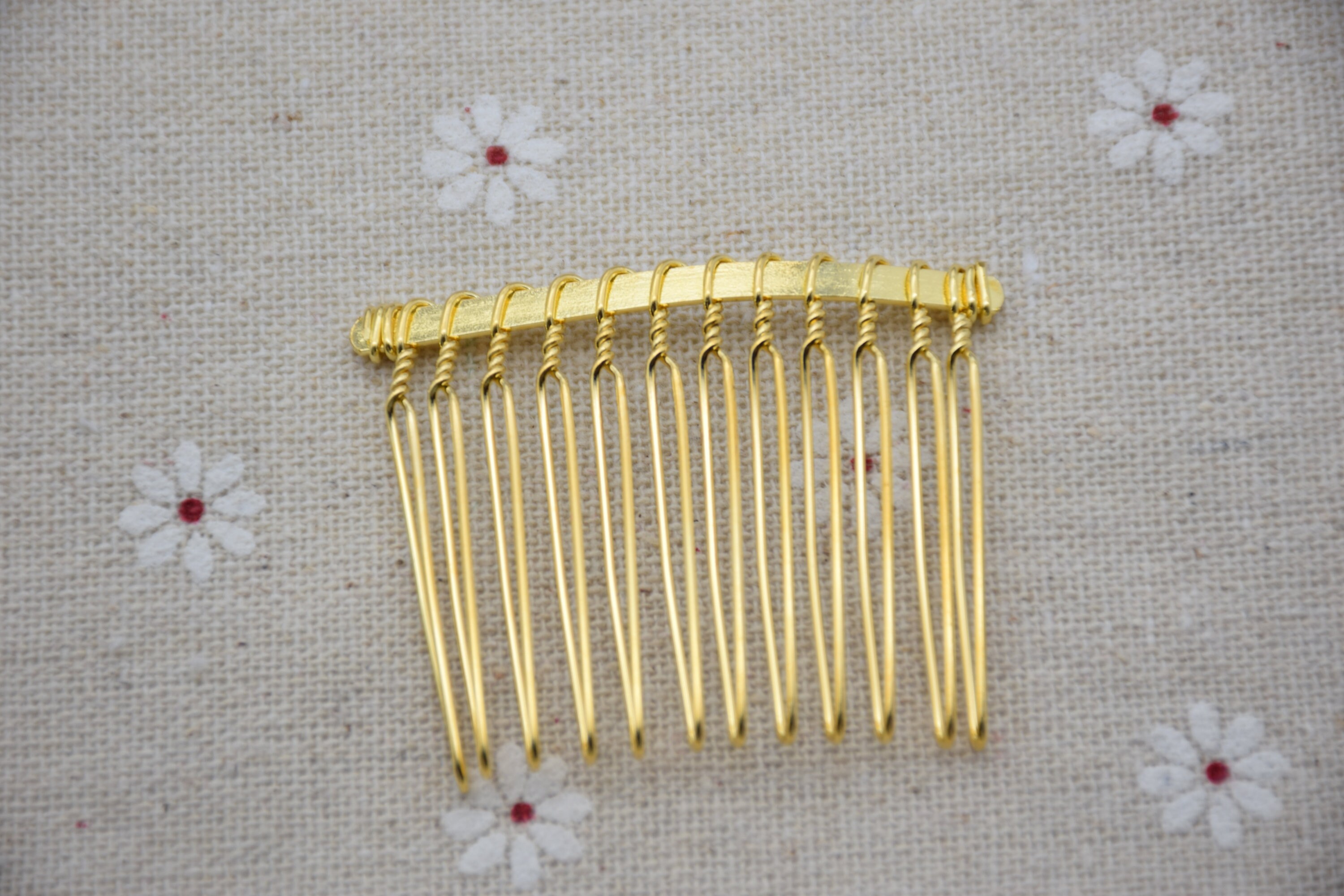 5pieces 12 Teeth Metal Hair Combswire Combswedding Bridal Etsy UK