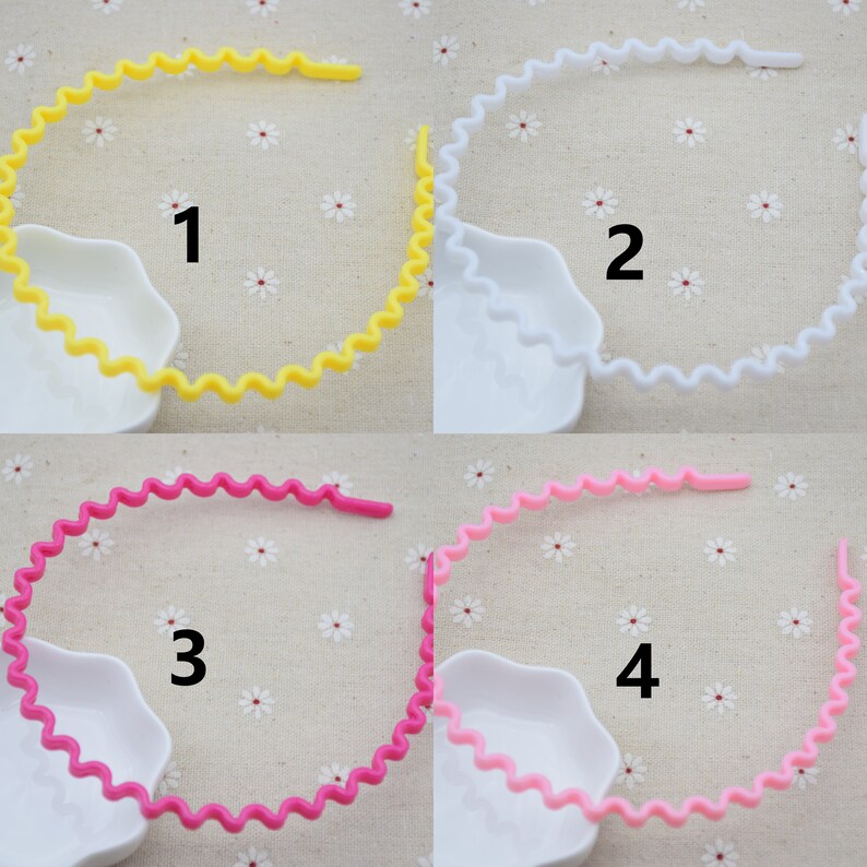 50Pcs 5mm wave plastic headband core blank,plastic hair bands with teeth,DIY head craft,hair accessory