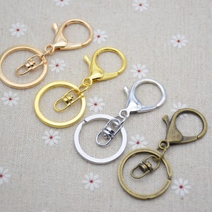 5 keychain with lobster clasp,key ring with swivel clasp,keychain hook,split ring,key holder,swivel clip,key ring clasp,charms keychain