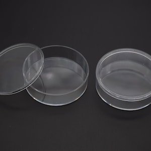 10Pieces 54mmx16mm round clear plastic box,transparent ps box with lid,clear box container,plastic cases AB77