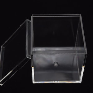 2 Stuks 60mmx60mmx60mm vierkante doorzichtige plastic doos, transparante ps doos met deksel, doorzichtige doos container, plastic gevallen AB152