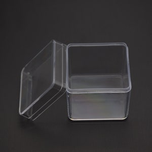 6 Stück 40mmx40mmx40mm quadratische klare Plastikboxen, transparente PS-Box mit Deckel, Klarsichtbehälter, Kunststoffhüllen AB83