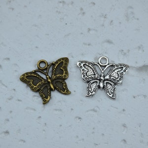 Butterfly Pendant,Insect Charm,Jewelry Making Supplies,Necklace Earring Bracelet Accessory,Decoration Crafts,Metal Alloy Findings