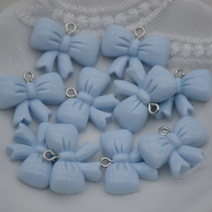 6/12/24 Resin Bowknot Charms Earring Necklace Bracelet Pendants DIY Jewelry Making Supplies Keychain Decoden Accessories 22mmx18mm