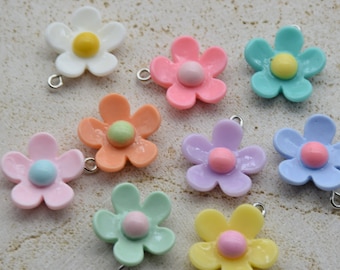Piccoli Cabochon in Resina a Forma di Fiore per Decorazioni e Scrapbooking Aliba
