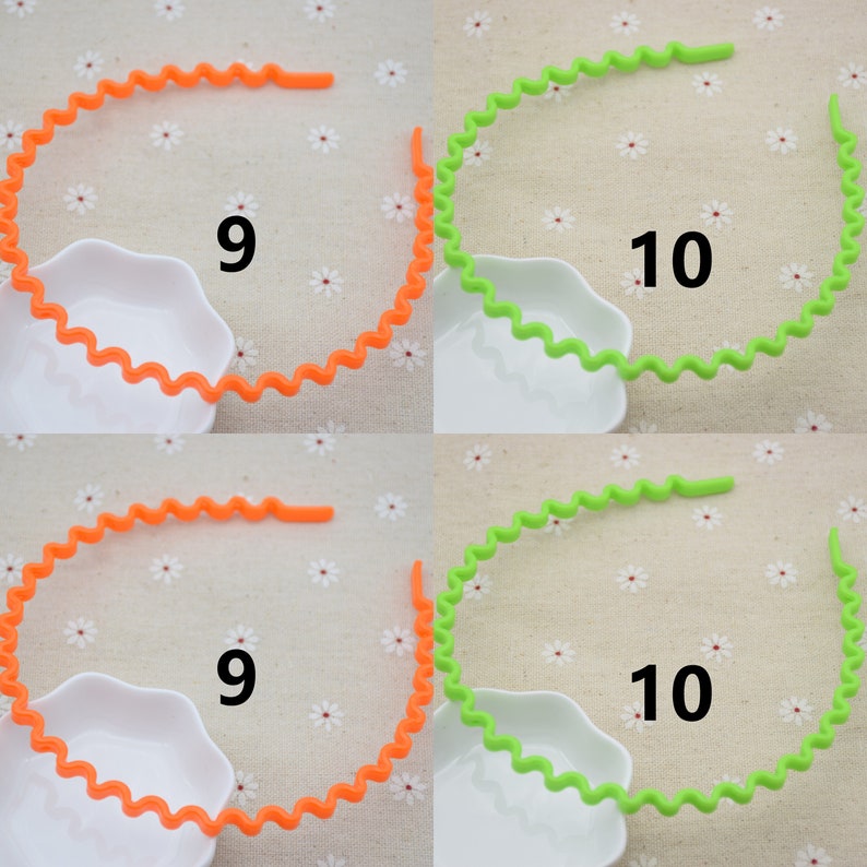 50Pcs 5mm wave plastic headband core blank,plastic hair bands with teeth,DIY head craft,hair accessory