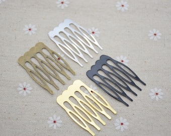10 metal hair combs,wedding bridal combs,hair clip accessory,5 teeth comb,3.8cm(H)x2.7cm(L)