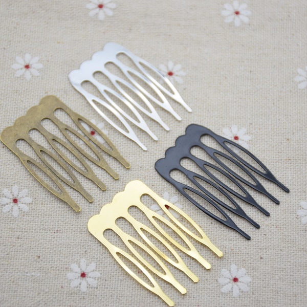 10 metal hair combs,wedding bridal combs,hair clip accessory,5 teeth comb,3.8cm(H)x2.7cm(L)